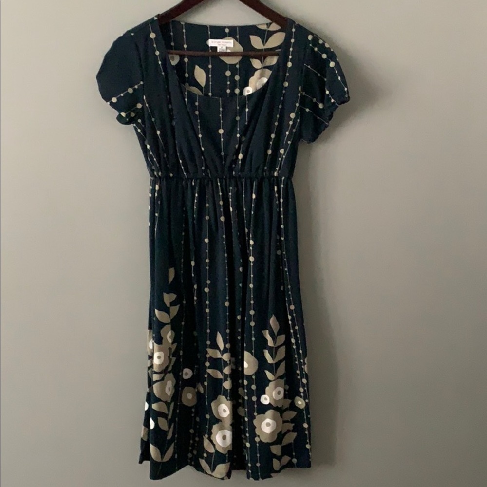Liz Lang Maternity Floral Dress Navy Size XSmall